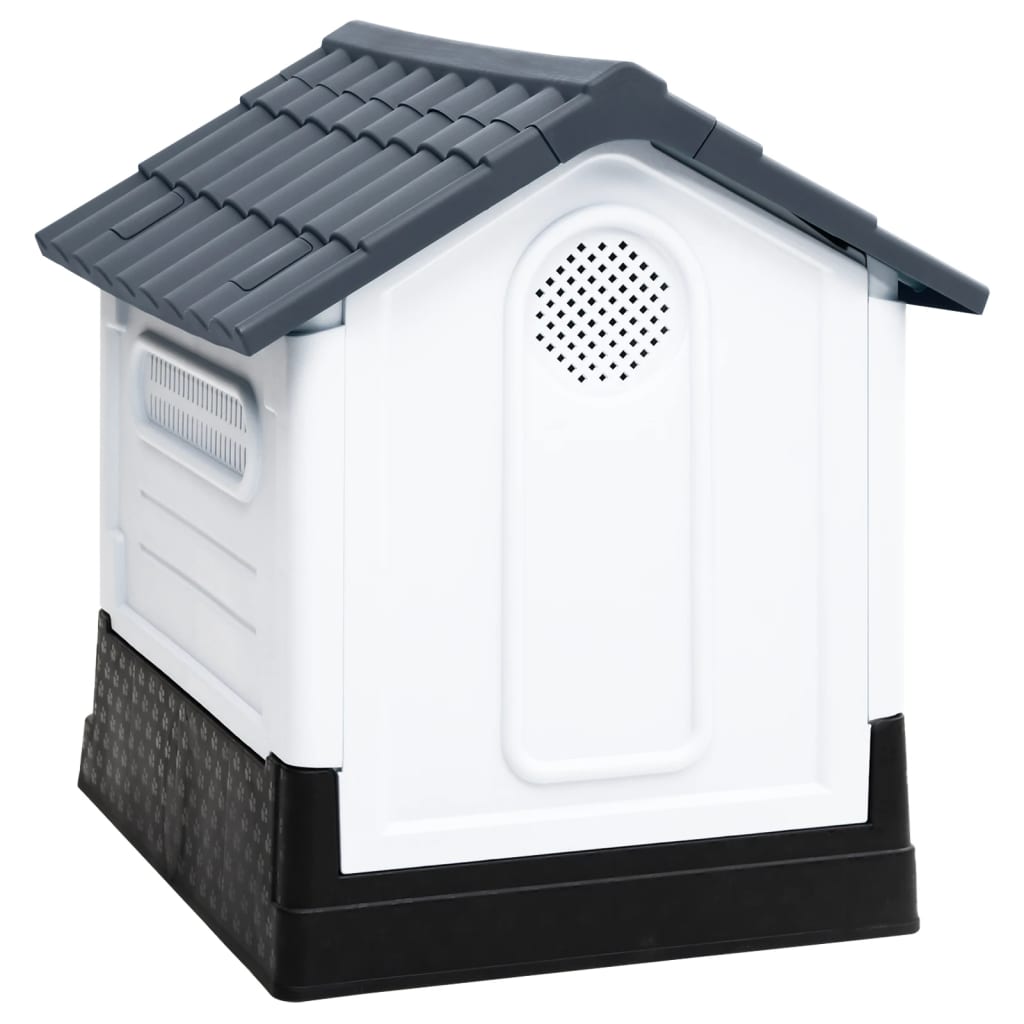 Dog house grey 57x68x66 cm polypropylene