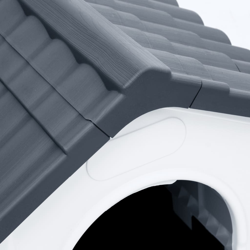 Dog house grey 57x68x66 cm polypropylene