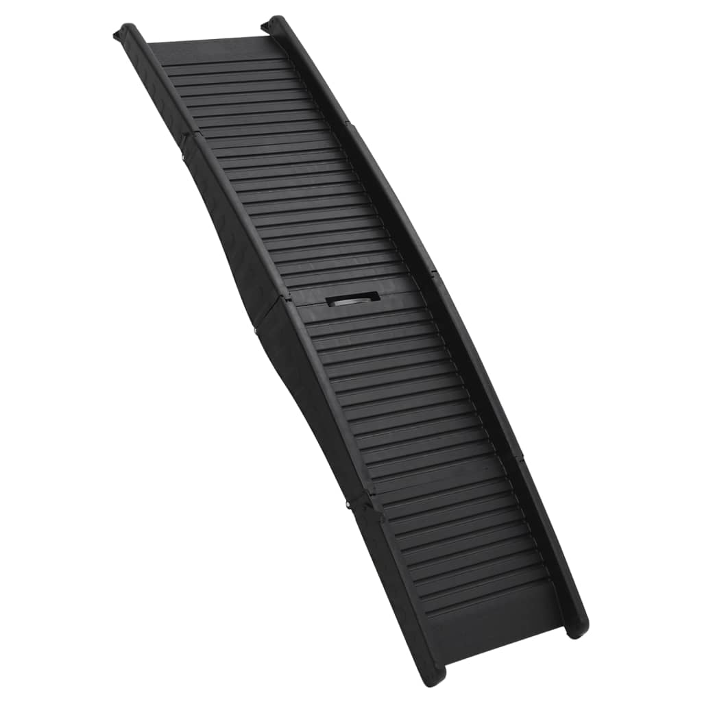Rampe pour chien pliable noire 153 x 40 x 12,5 cm en plastique