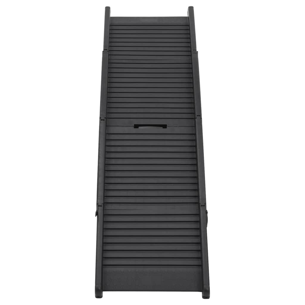 Rampe pour chien pliable noire 153 x 40 x 12,5 cm en plastique