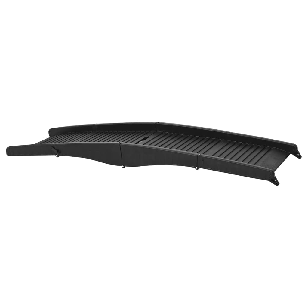 Rampe pour chien pliable noire 153 x 40 x 12,5 cm en plastique