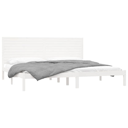 Massivholzbett Weiß 200x200 cm