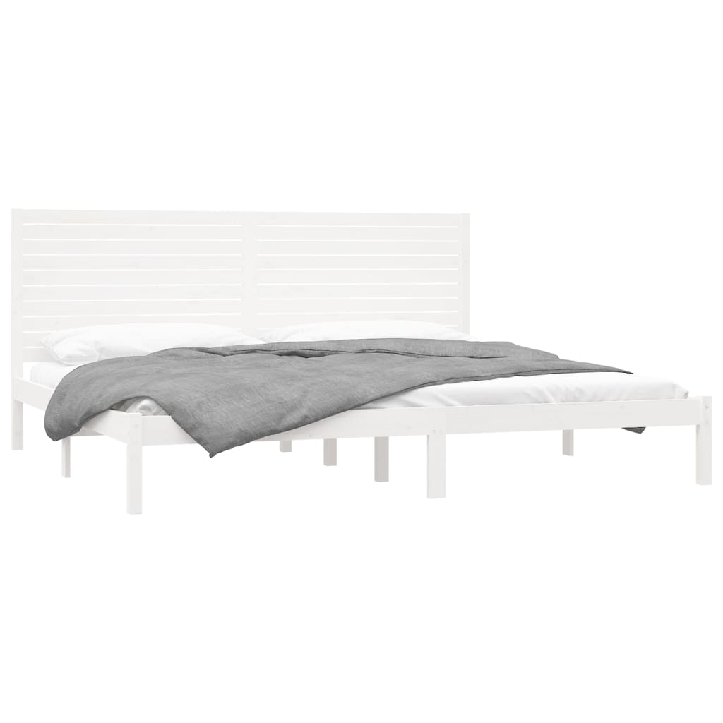 Massivholzbett Weiß 200x200 cm