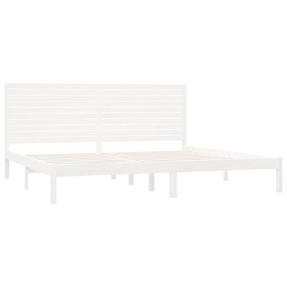 Massivholzbett Weiß 200x200 cm