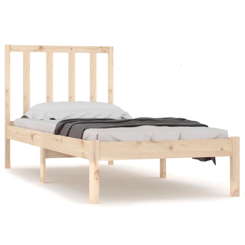 Massivholzbett ohne Matratze 75x190 cm Kiefernholz