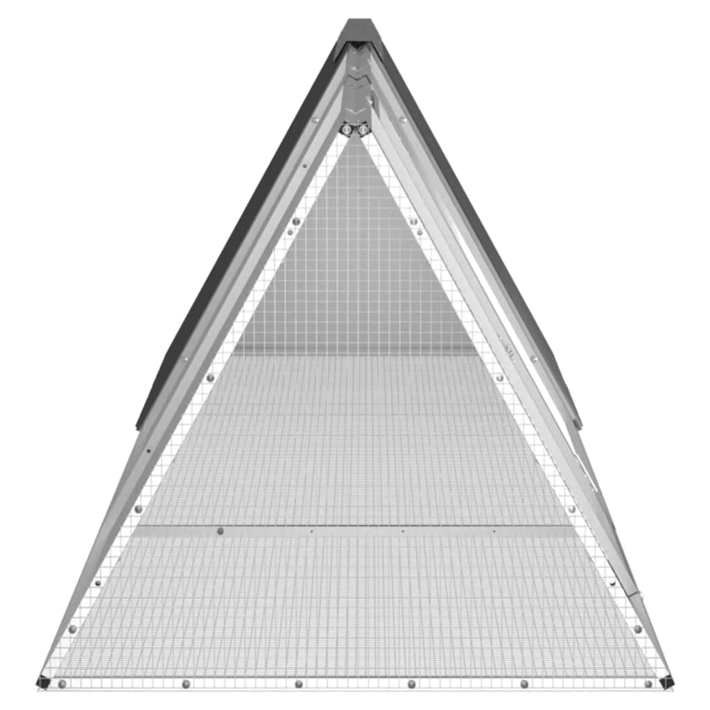Kaninchenkäfig Anthrazit 302,5x80,5x71 cm Verzinkter Stahl