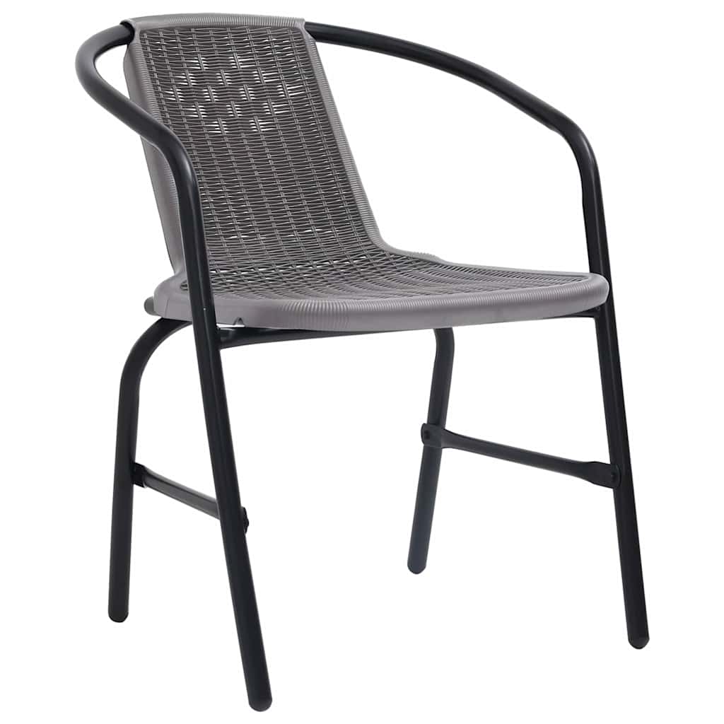 Gartenstühle 4 Stk. Rattan-Optik Kunststoff und Stahl 110 kg