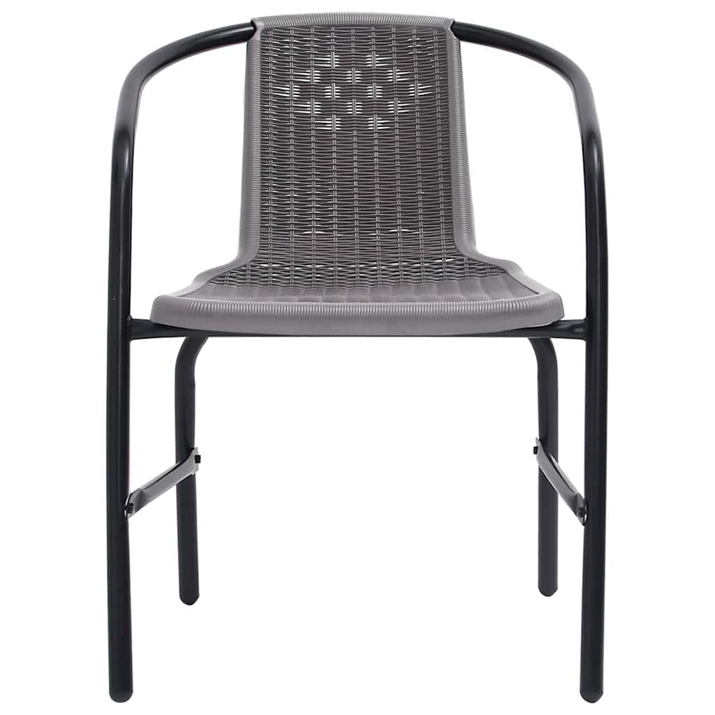 Gartenstühle 4 Stk. Rattan-Optik Kunststoff und Stahl 110 kg