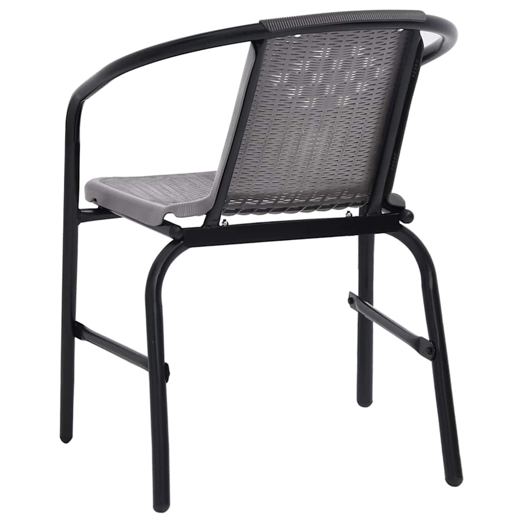Gartenstühle 4 Stk. Rattan-Optik Kunststoff und Stahl 110 kg