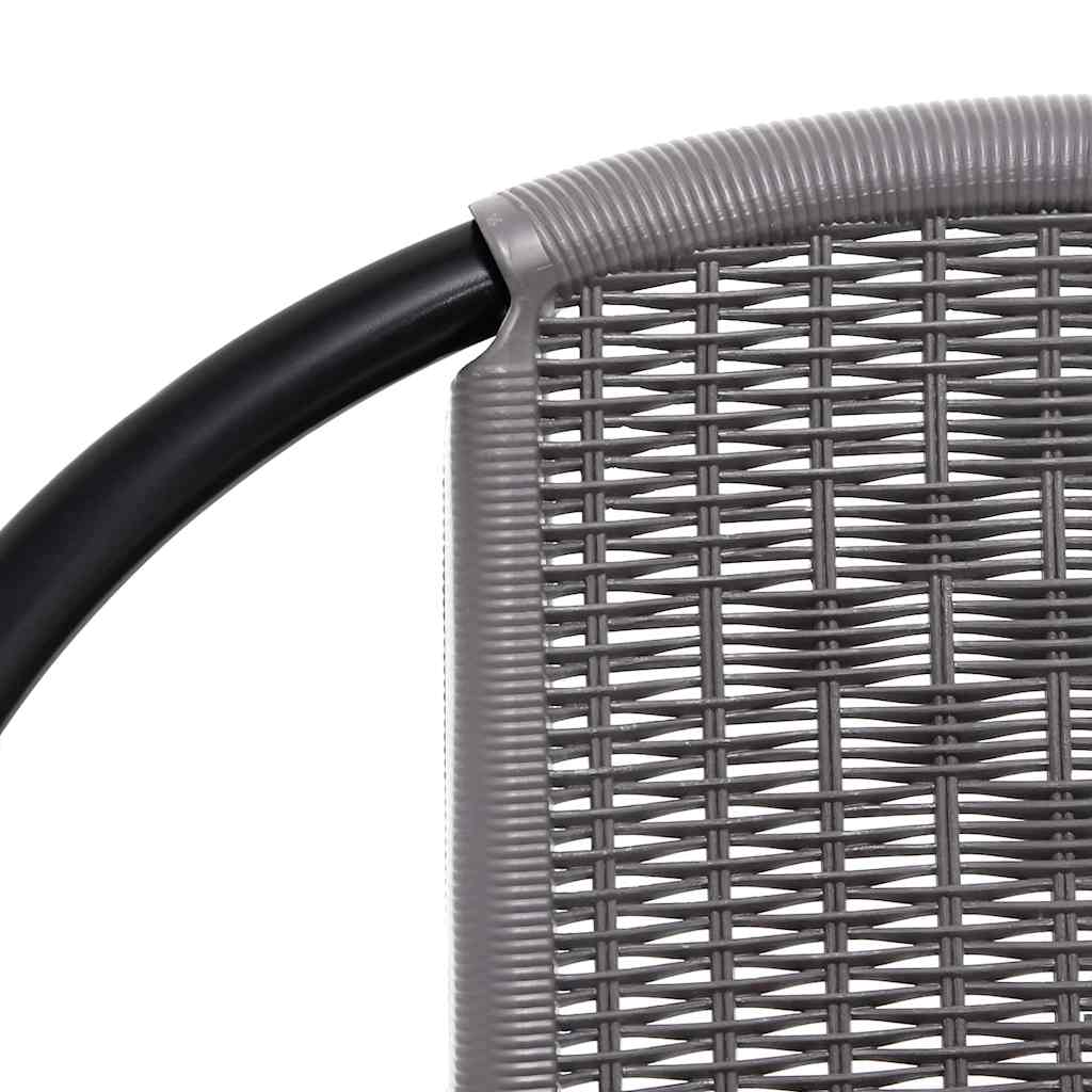 Gartenstühle 4 Stk. Rattan-Optik Kunststoff und Stahl 110 kg