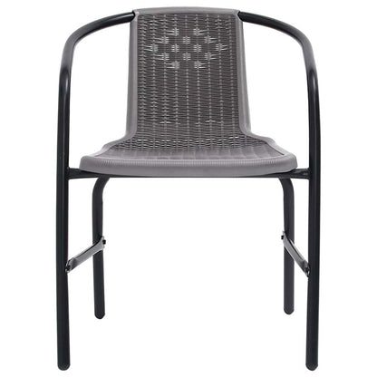 Gartenstühle 6 Stk. Rattan-Optik Kunststoff und Stahl 110 kg
