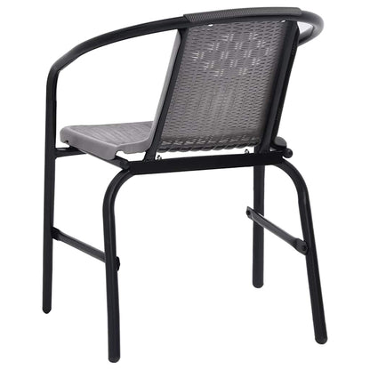 Gartenstühle 6 Stk. Rattan-Optik Kunststoff und Stahl 110 kg