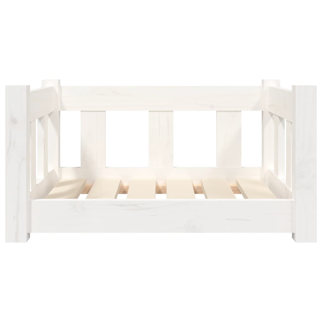 Dog Bed White 55.5x45.5x28 cm Solid Pine Wood