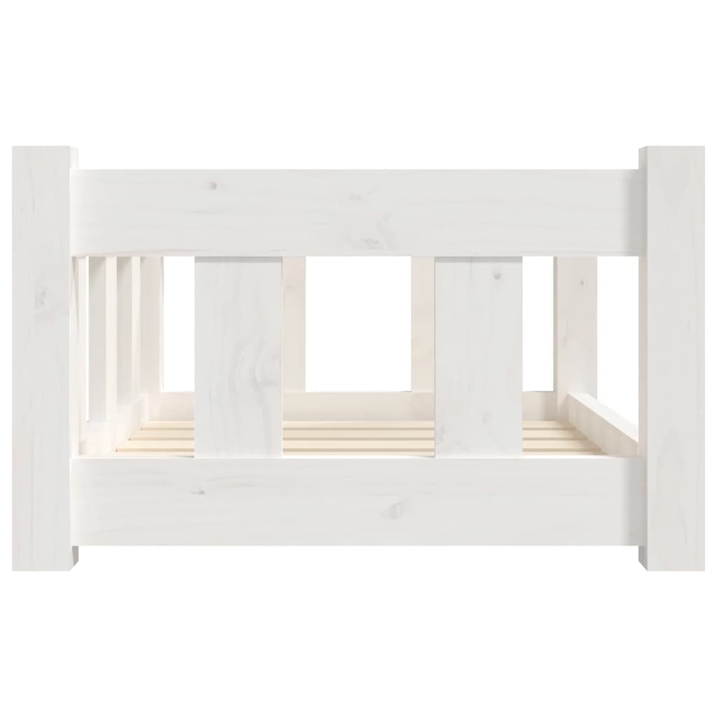 Dog Bed White 55.5x45.5x28 cm Solid Pine Wood