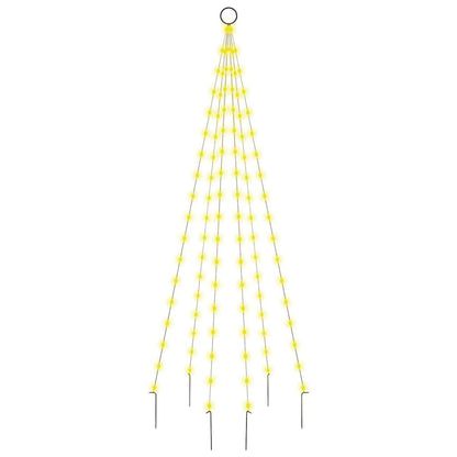 LED-Weihnachtsbaum für Fahnenmast Warmweiß 108 LEDs 180 cm
