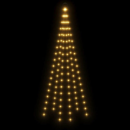 LED-Weihnachtsbaum für Fahnenmast Warmweiß 108 LEDs 180 cm