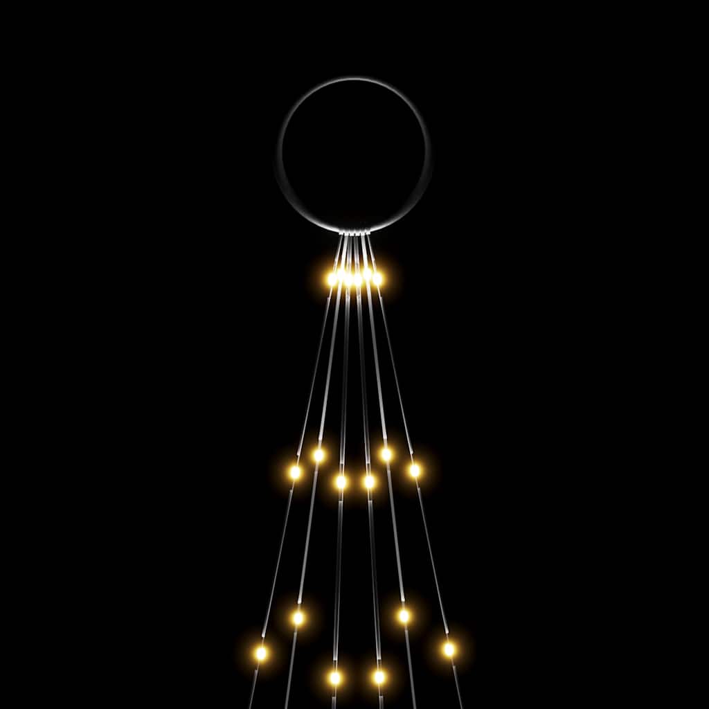 LED-Weihnachtsbaum für Fahnenmast Warmweiß 108 LEDs 180 cm