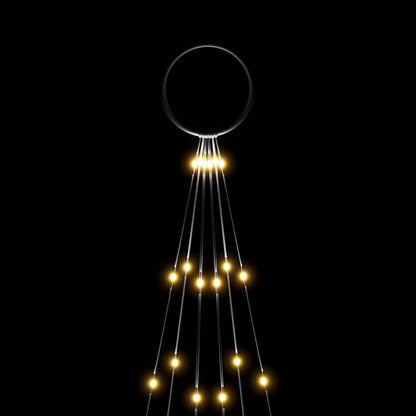 LED-Weihnachtsbaum für Fahnenmast Warmweiß 108 LEDs 180 cm