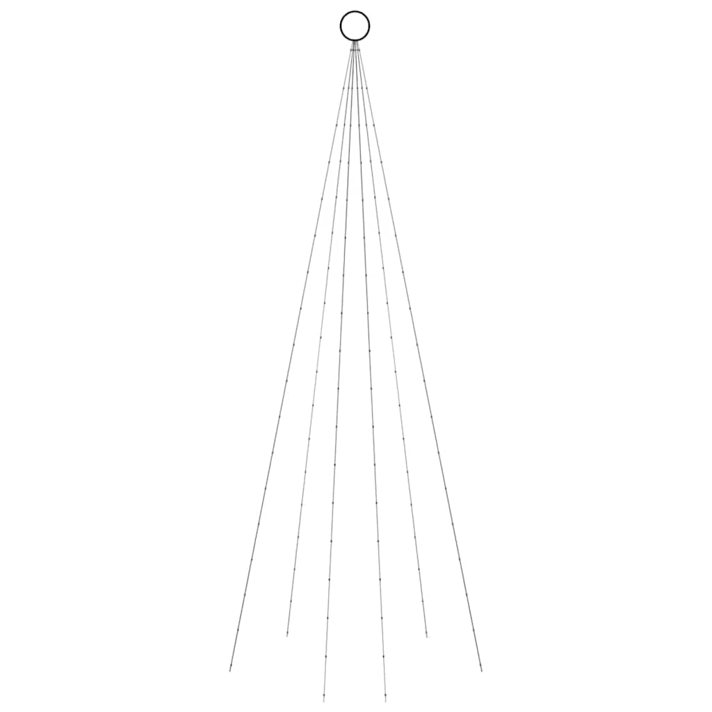 LED-Weihnachtsbaum für Fahnenmast Kaltweiß 108 LEDs 180 cm