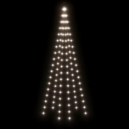 LED-Weihnachtsbaum für Fahnenmast Kaltweiß 108 LEDs 180 cm