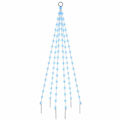 LED-Weihnachtsbaum für Fahnenmast Blau 108 LEDs 180 cm