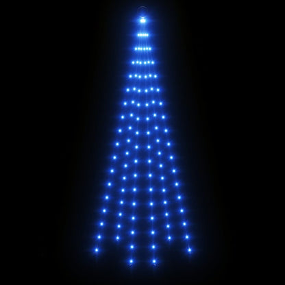 LED-Weihnachtsbaum für Fahnenmast Blau 108 LEDs 180 cm