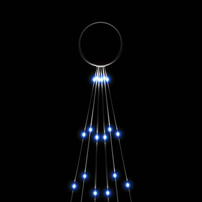 LED-Weihnachtsbaum für Fahnenmast Blau 108 LEDs 180 cm