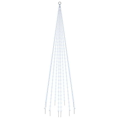 LED-Weihnachtsbaum für Fahnenmast Kaltweiß 310 LEDs 300 cm