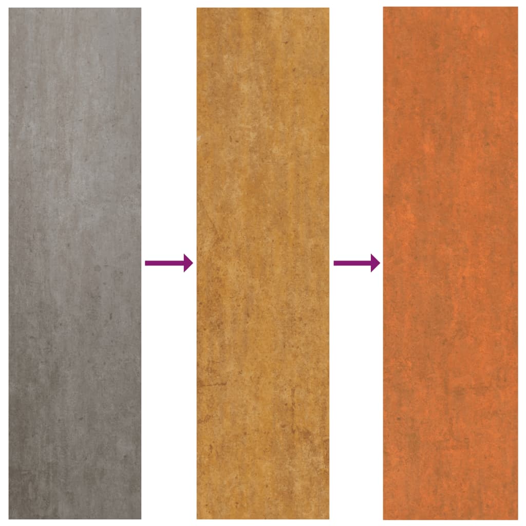 Jardinière surélevée rouillée 160x80x77 cm en acier Corten