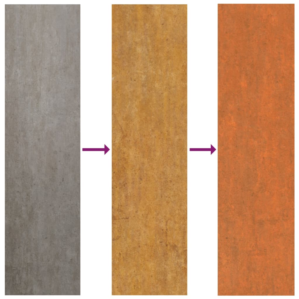 Dachplatten 12 Stk. Rostig 60x44 cm Cortenstahl