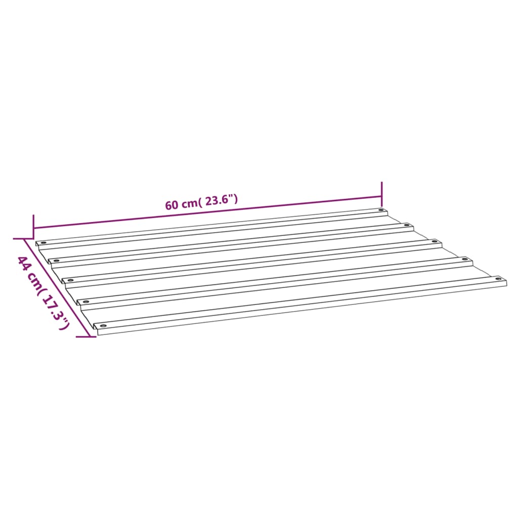 Dachplatten 12 Stk. Rostig 60x44 cm Cortenstahl