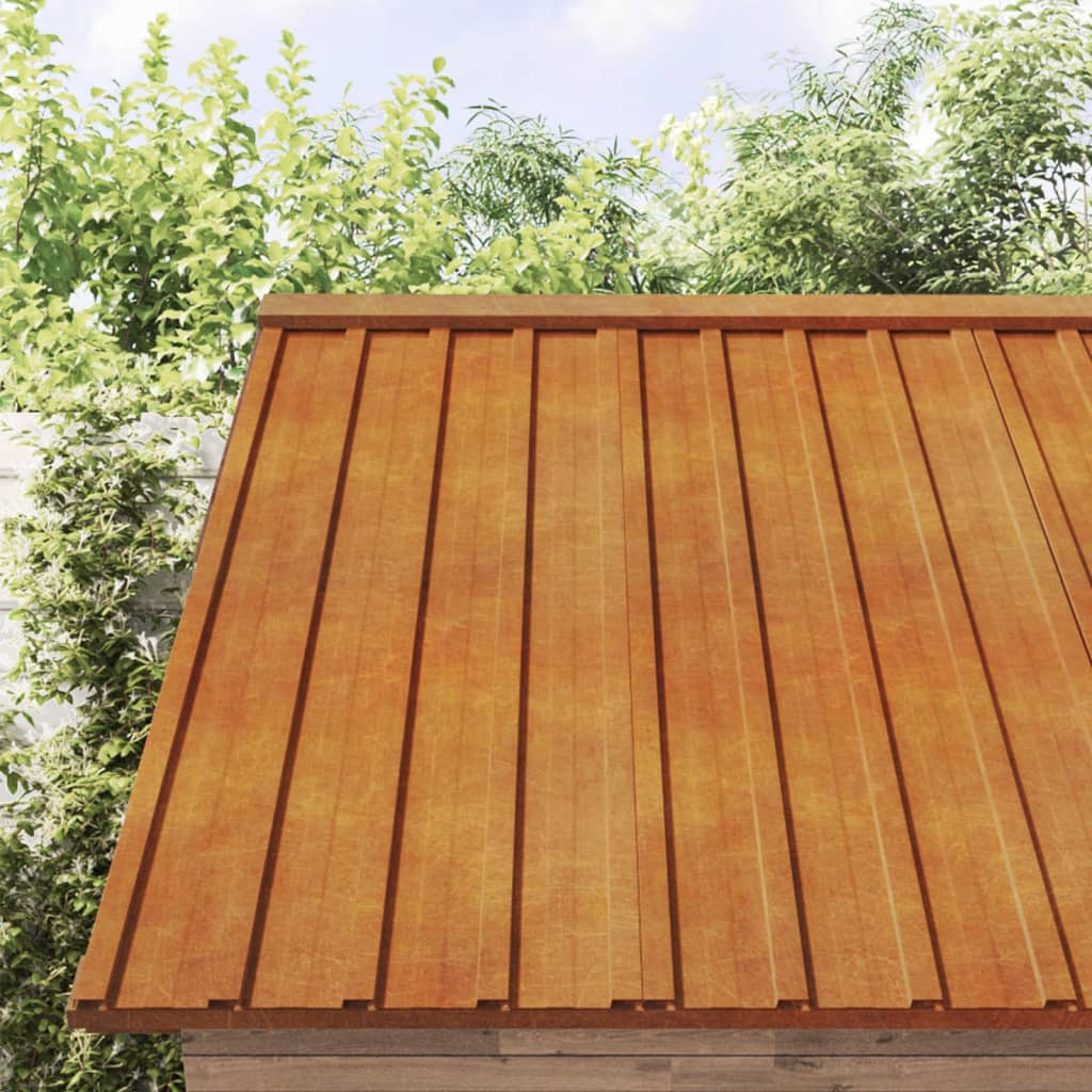 Dachplatten 12 Stk. Rostig 100x44 cm Cortenstahl