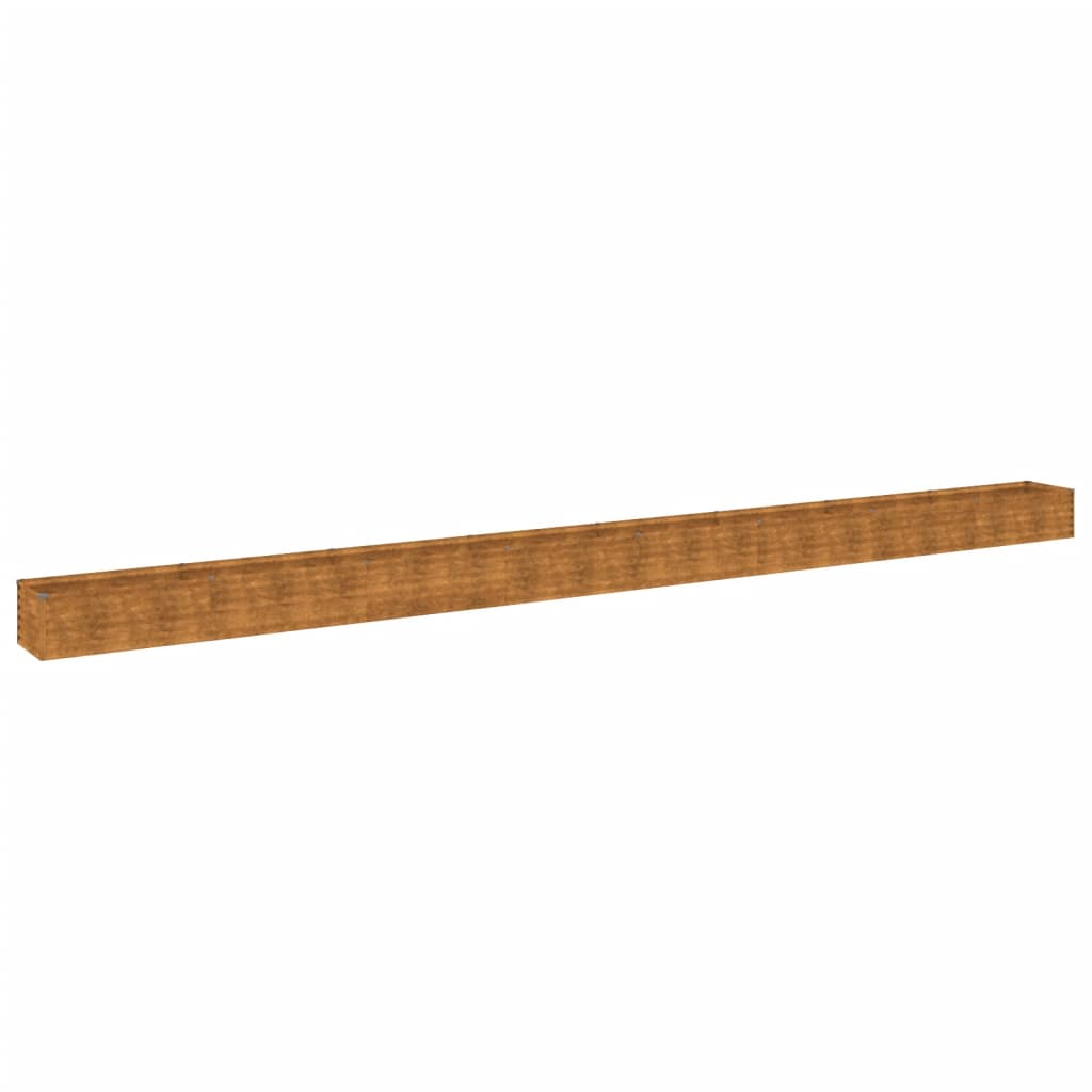 Jardinière surélevée 770x50x36 cm en acier Corten