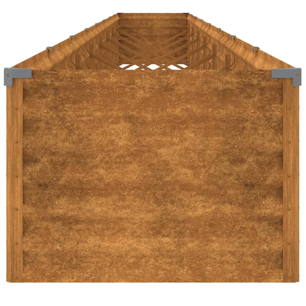 Jardinière surélevée 770x50x36 cm en acier Corten