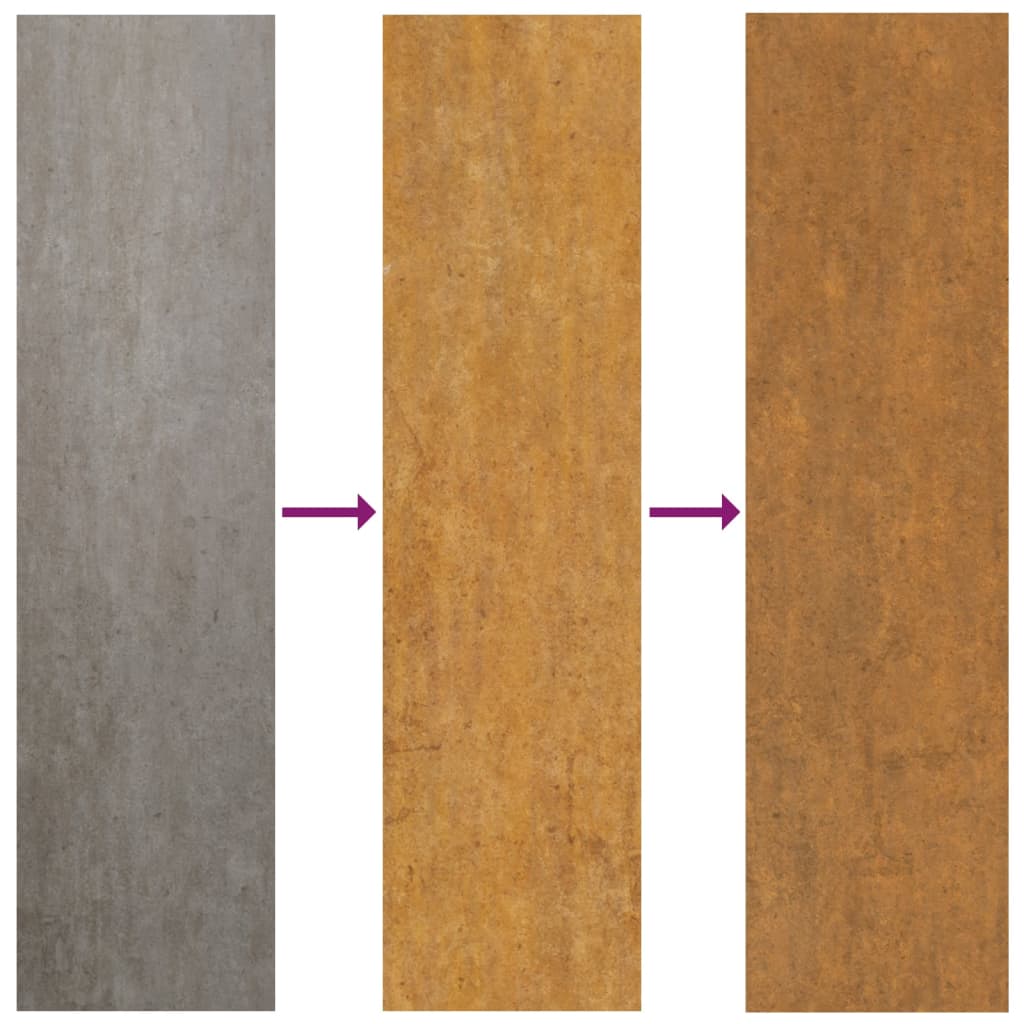 Jardinière surélevée 770x50x36 cm en acier Corten