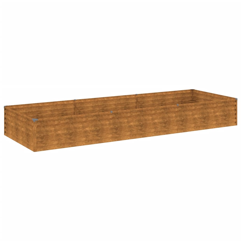 Jardinière surélevée 291x100x36 cm en acier Corten