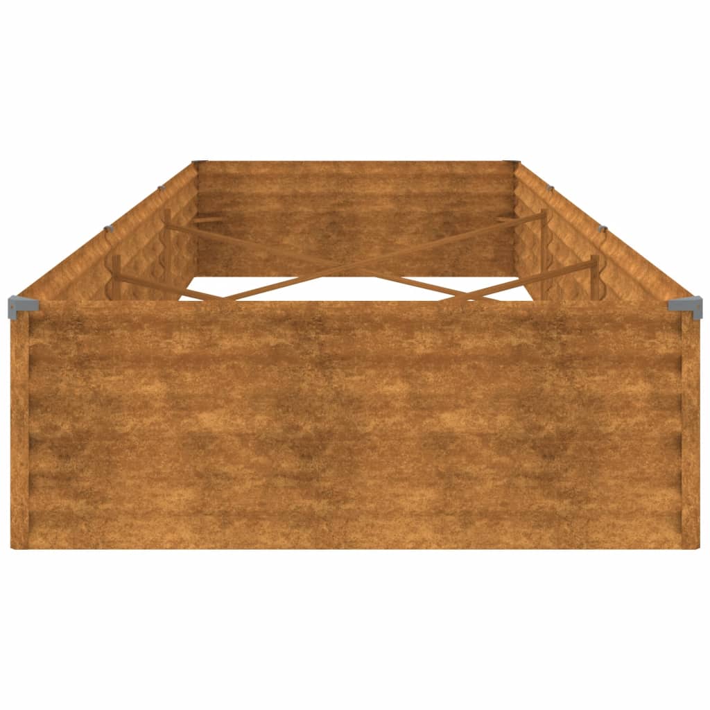 Jardinière surélevée 291x100x36 cm en acier Corten