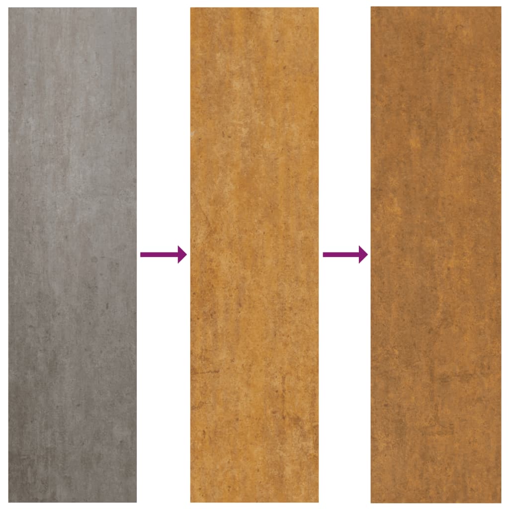 Jardinière surélevée 291x100x36 cm en acier Corten
