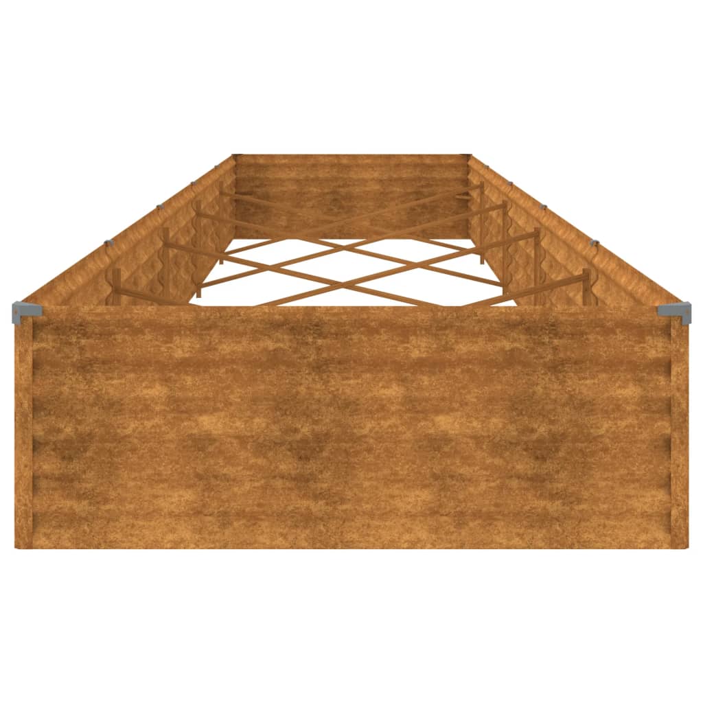 Jardinière surélevée 482x100x36 cm en acier Corten