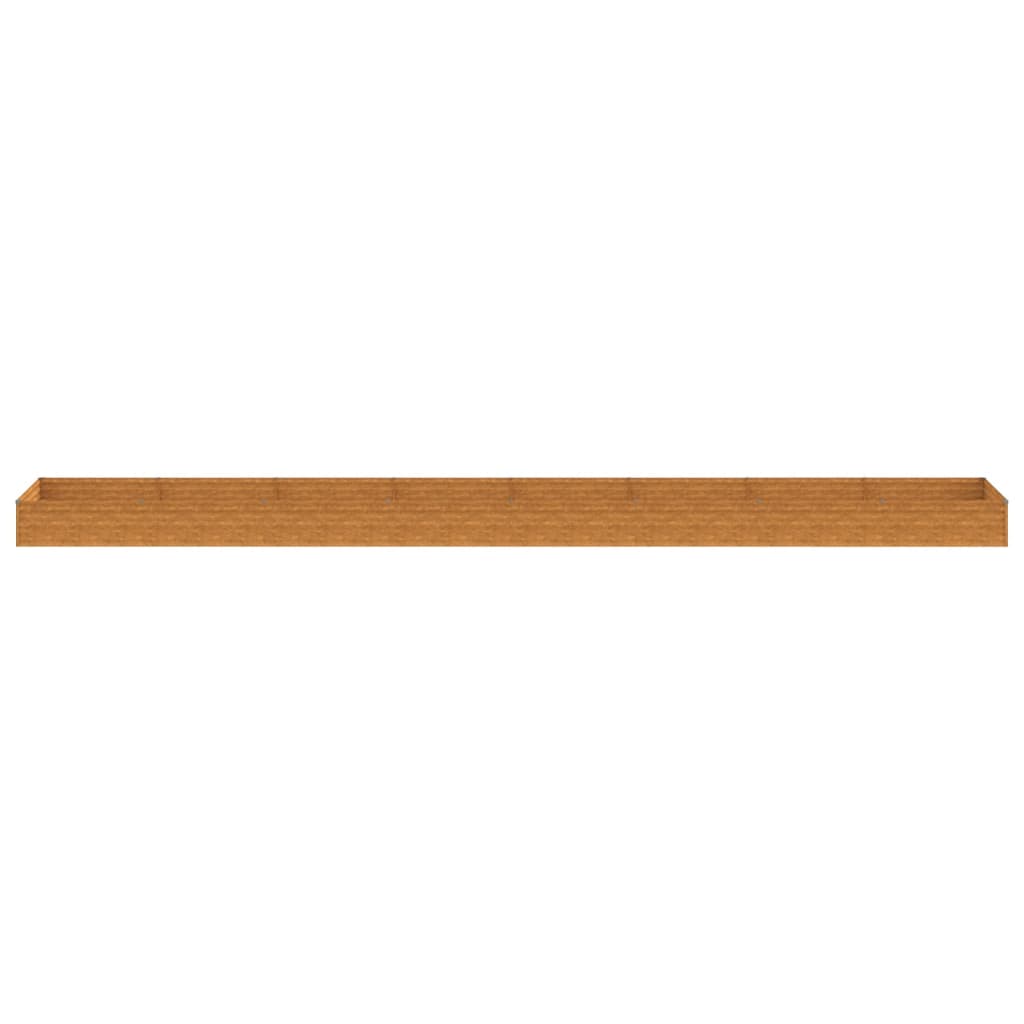 Jardinière surélevée 770x100x36 cm en acier Corten