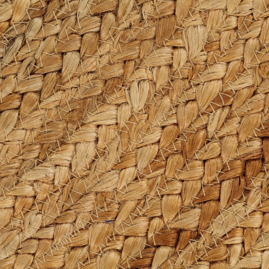 Teppich Geflochten mit Wellenrand 150 cm Jute Rund