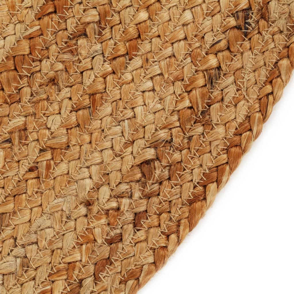 Teppich Geflochten mit Quasten 180 cm Jute Rund