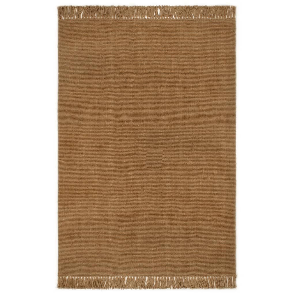 Teppichläufer mit Fransen 80x300 cm Jute