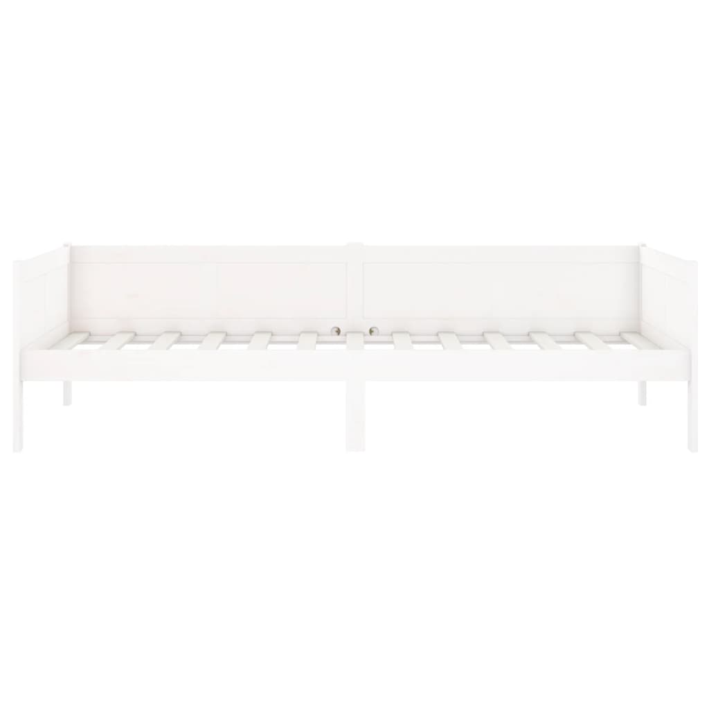 Lit de repos en pin massif blanc 90x190 cm