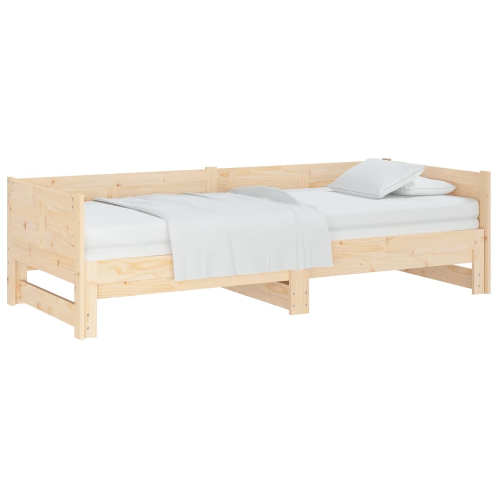 Lit de repos extensible en pin massif 2x(90x200) cm