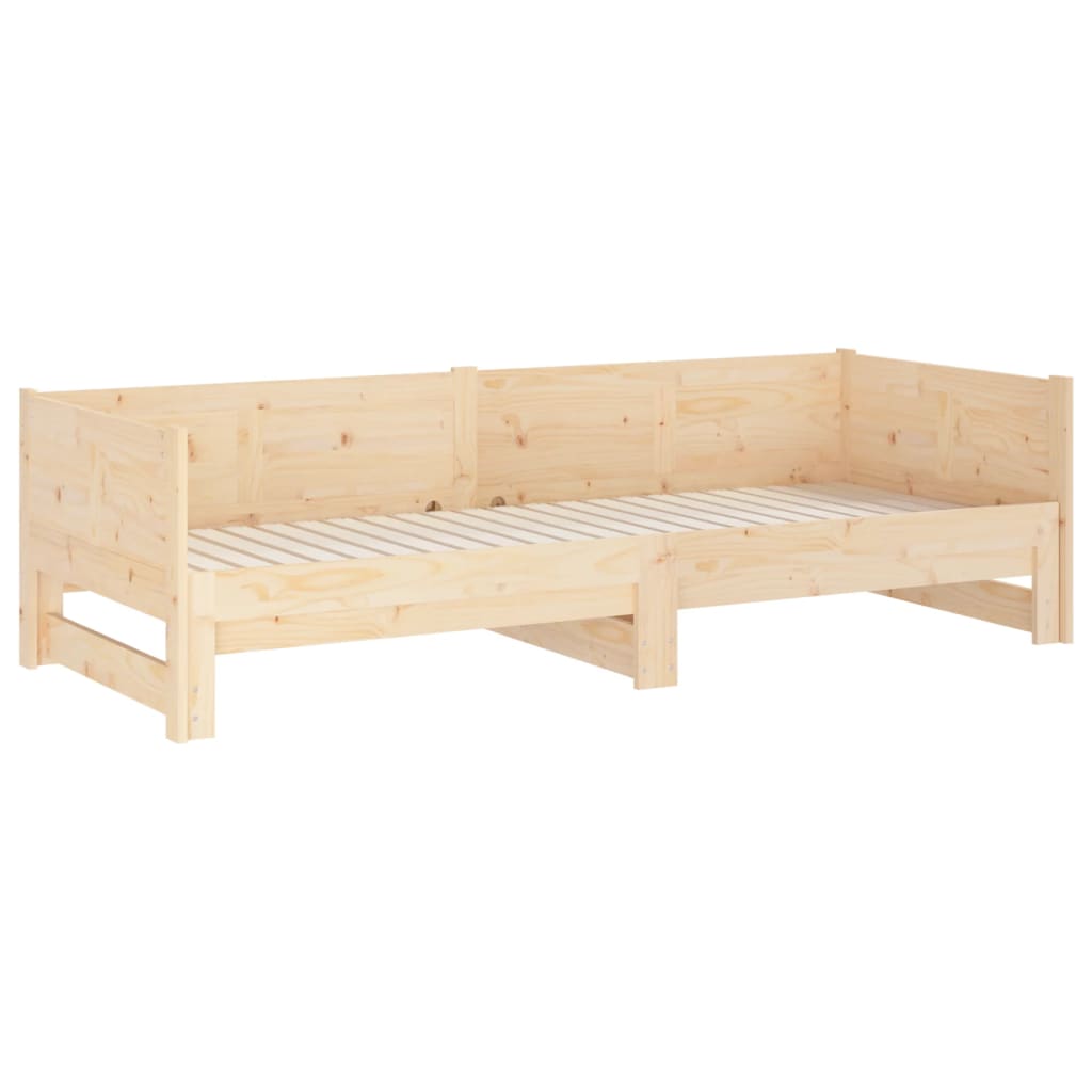 Lit de repos extensible en pin massif 2x(90x200) cm