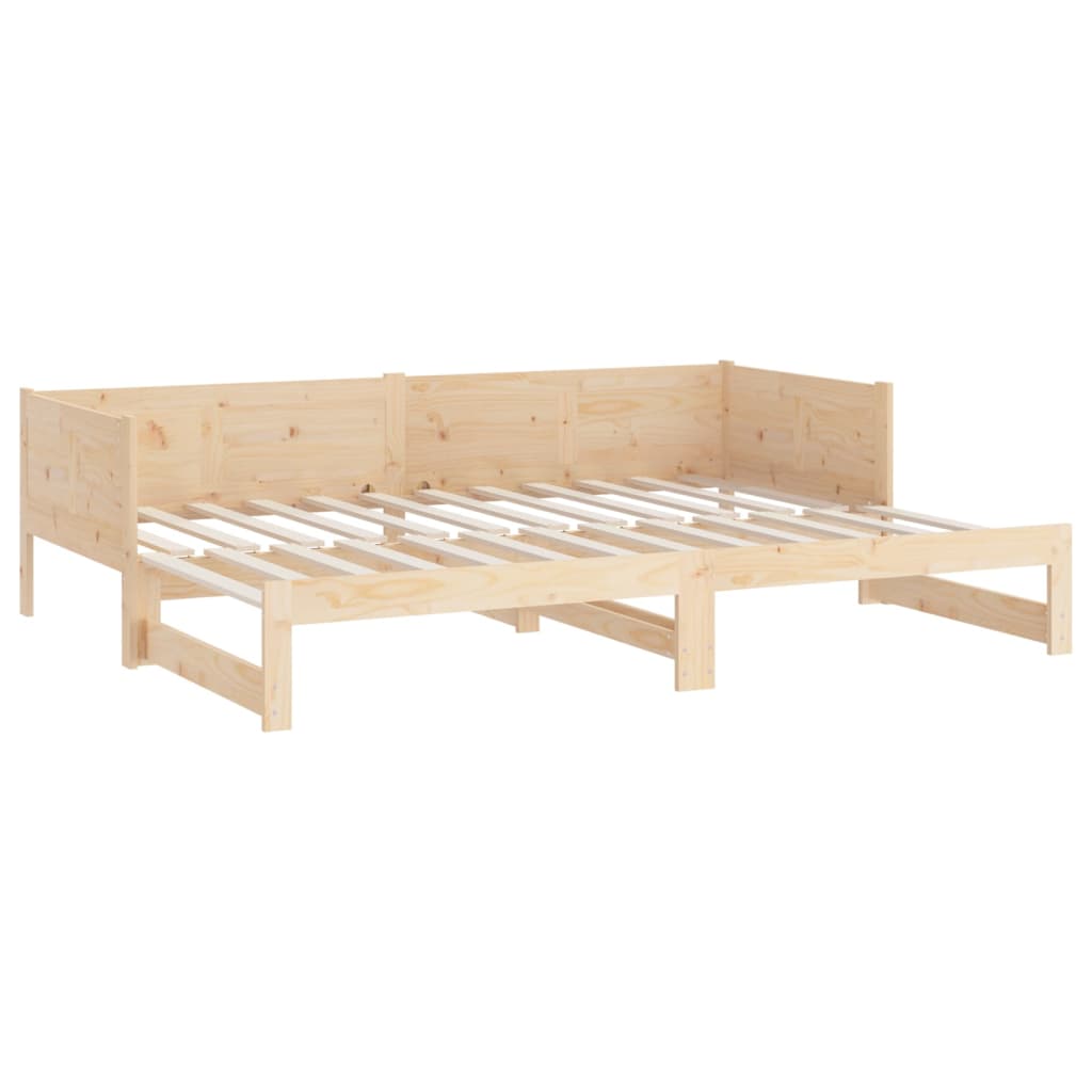 Lit de repos extensible en pin massif 2x(90x200) cm