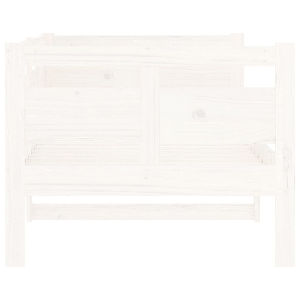 Lit de repos en pin massif blanc 80x200 cm