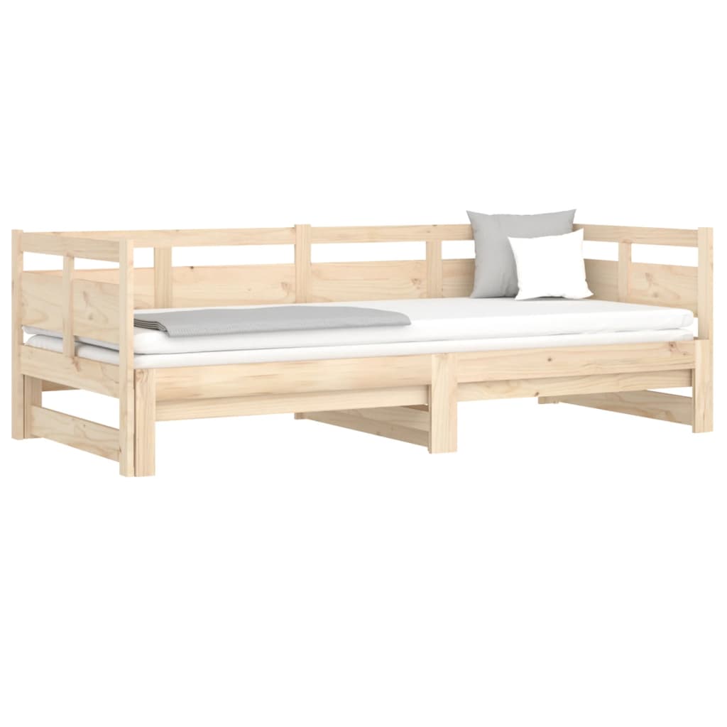 Lit de repos extensible en pin massif 2x(90x200) cm