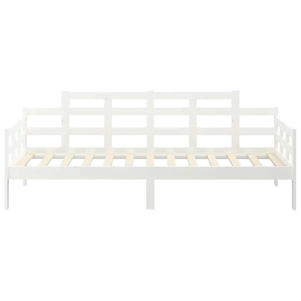 Lit de repos en pin massif blanc 90x200 cm